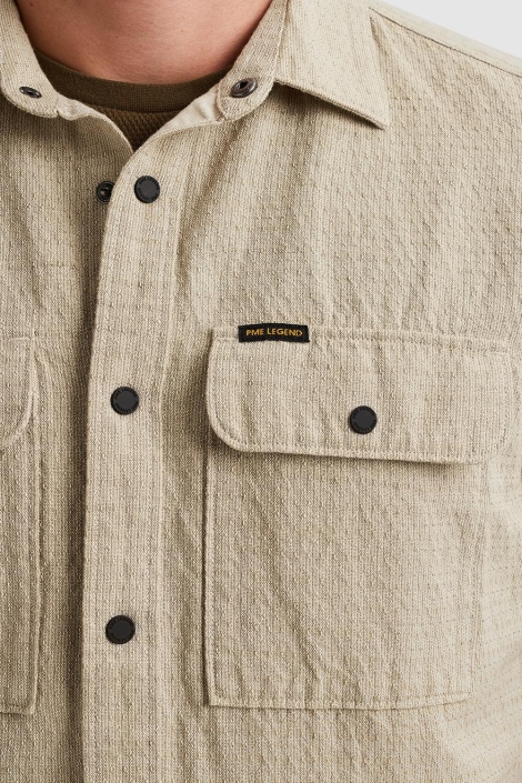 PME legend short sleeve shirt linen dobby